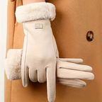 Handschoenen dames met touchscreen en imitatiebont 6