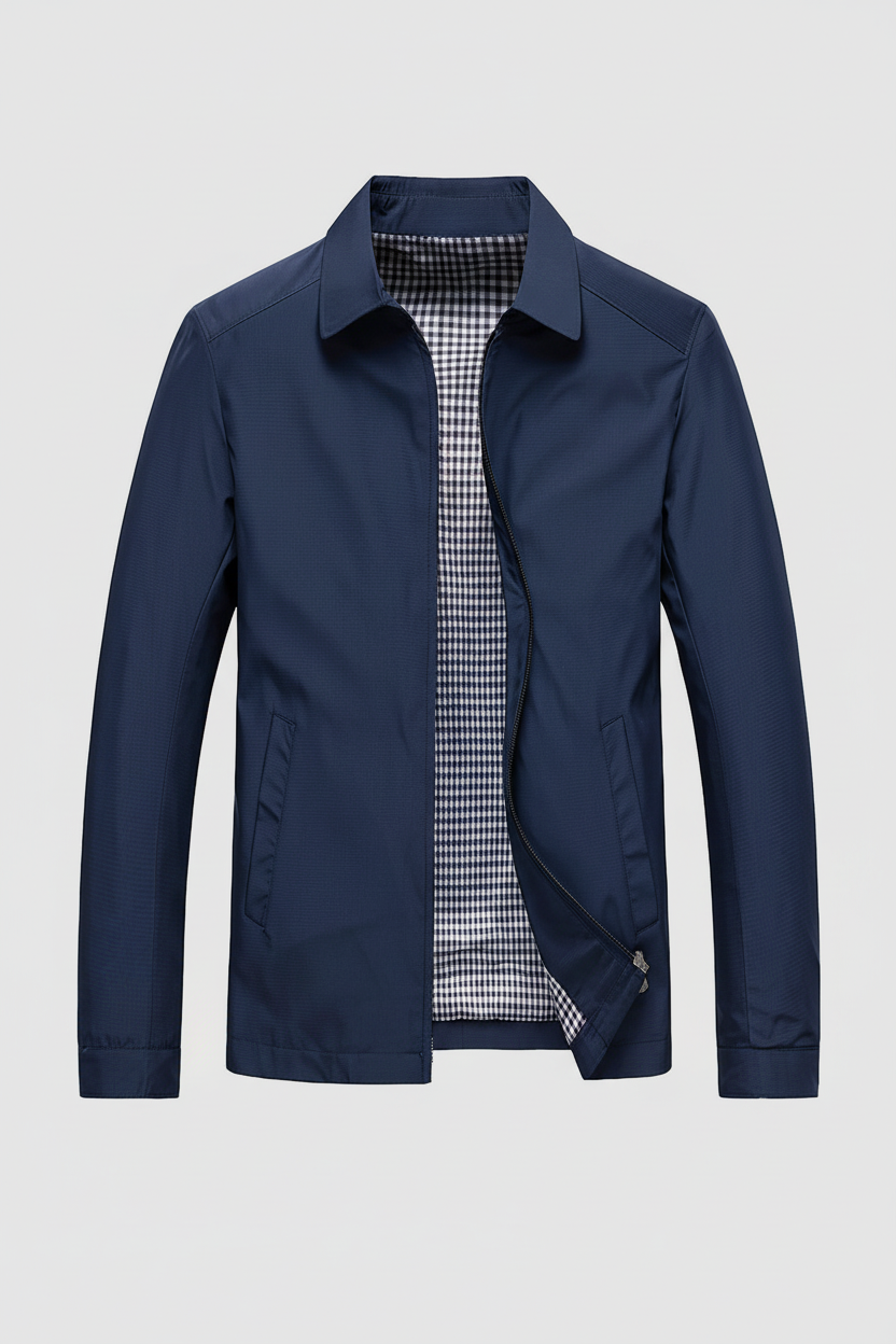Harrington jack heren lichtgewicht met ritssluiting en kraag 1