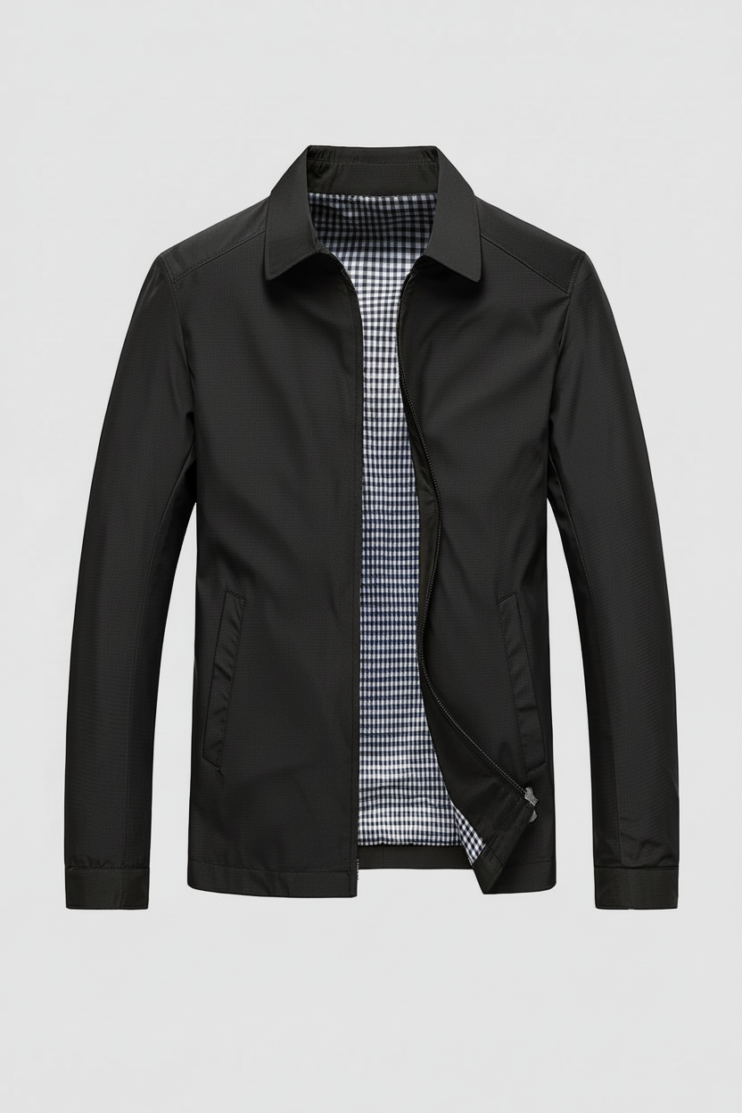 Harrington jack heren lichtgewicht met ritssluiting en kraag 2