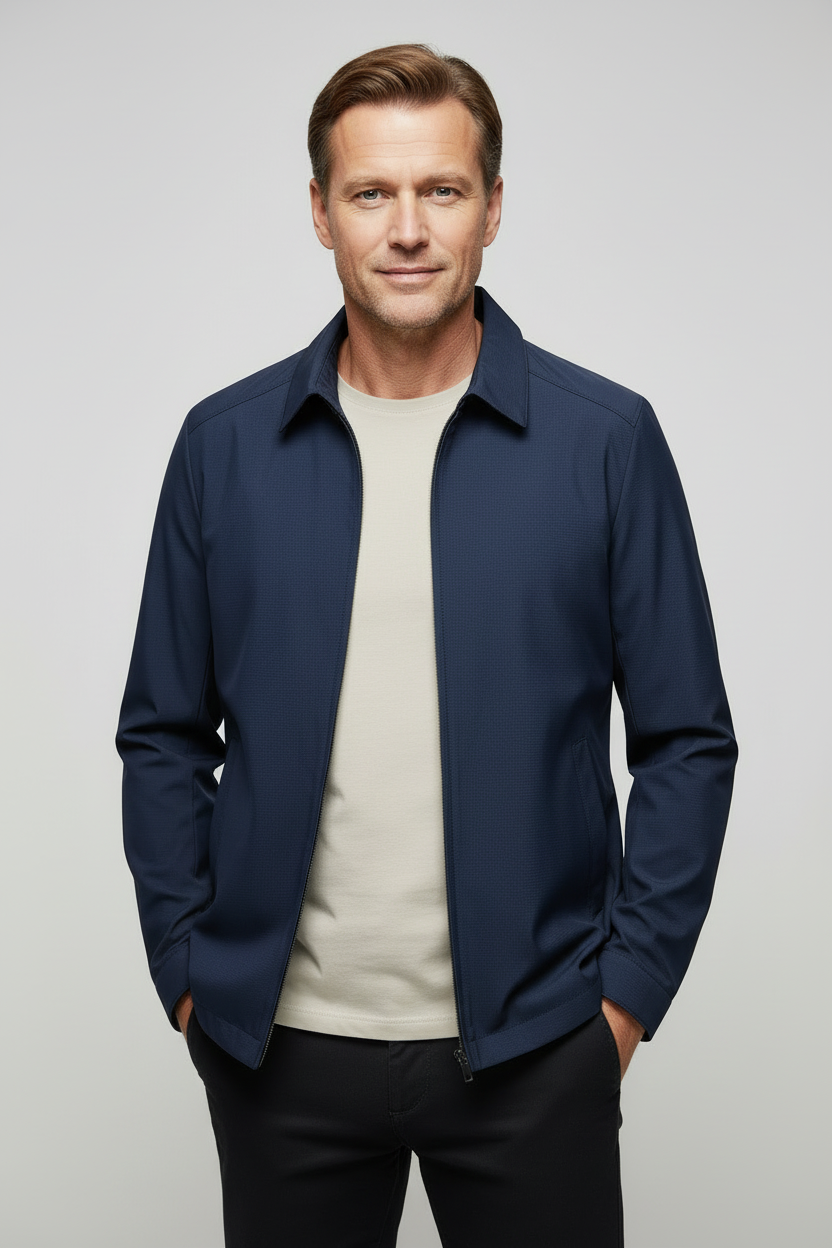 Harrington jack heren lichtgewicht met ritssluiting en kraag 4