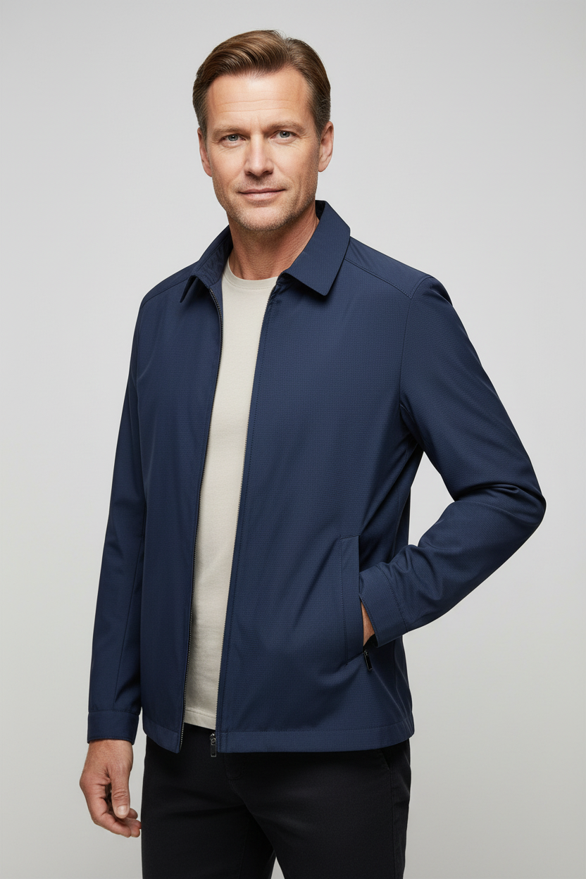 Harrington jack heren lichtgewicht met ritssluiting en kraag 8