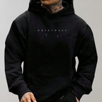 Heren hoodie met capuchon, opdruk en buidelzak 2