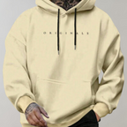 Heren hoodie met capuchon, opdruk en buidelzak 3