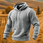 Heren hoodie met wafelstructuur en capuchon 2