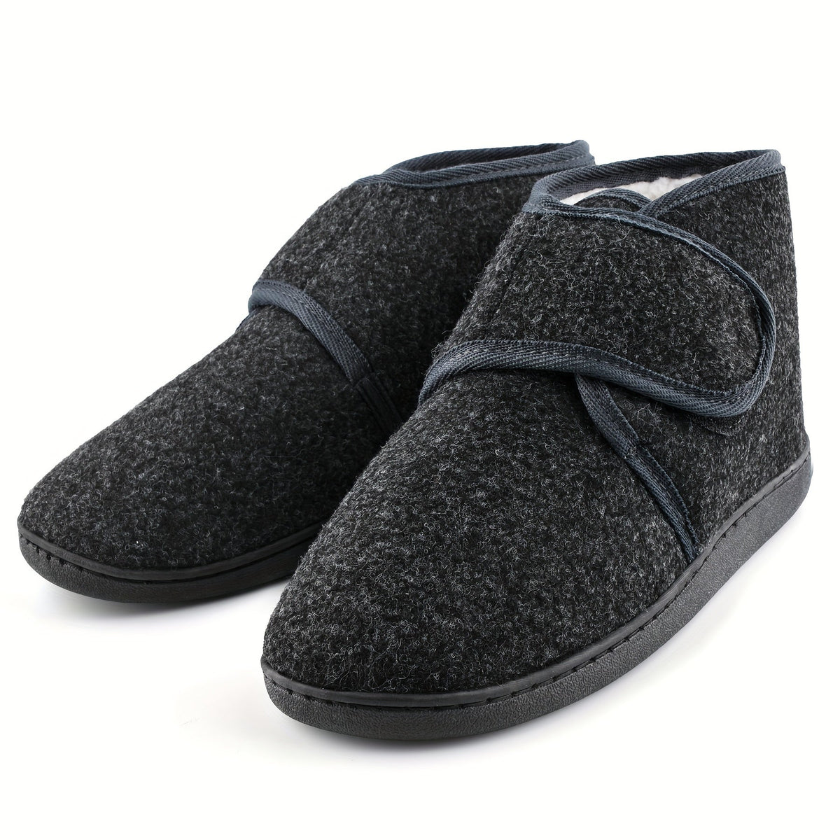 Heren pantoffels met enkelband en klittenbandsluiting 1