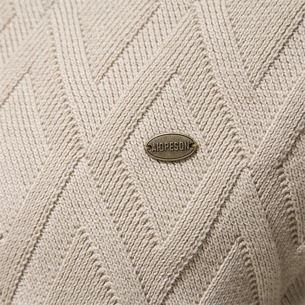 Heren trui met ruitmotief en slim fit 7
