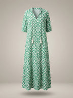 Loran - Midi jurk met bloemenprint dames