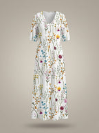 Loran - Midi jurk met bloemenprint dames
