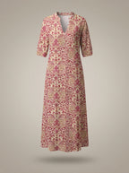 Loran - Midi jurk met bloemenprint dames