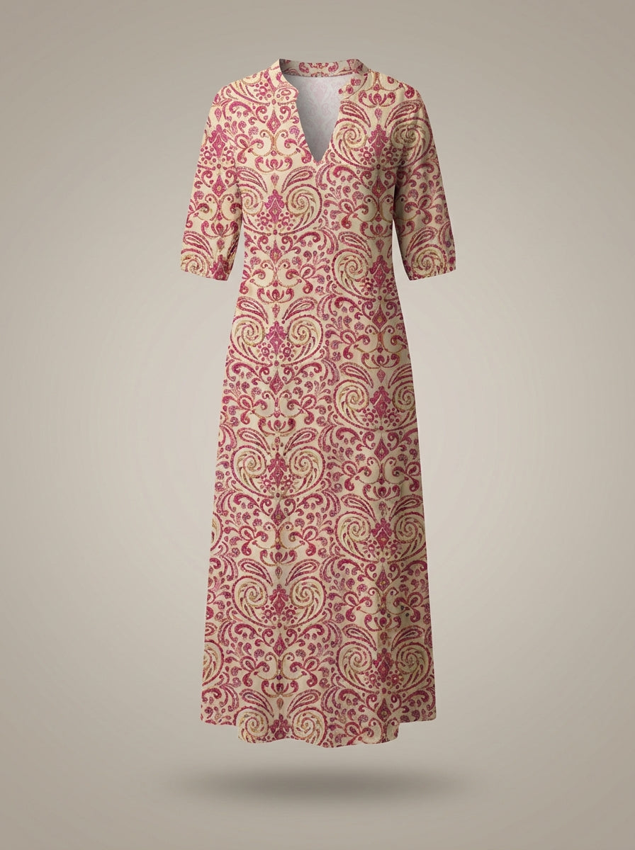 Loran - Midi jurk met bloemenprint dames
