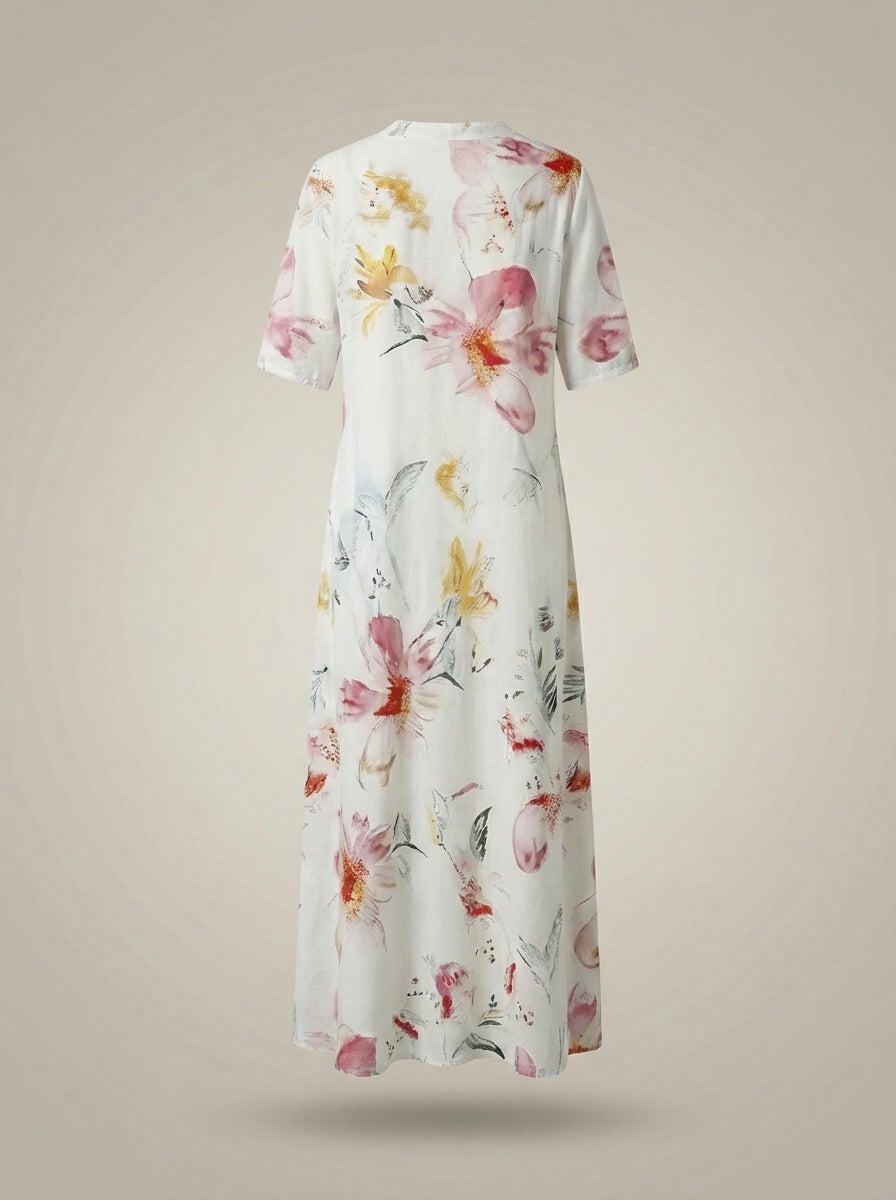 Loran - Midi jurk met bloemenprint dames
