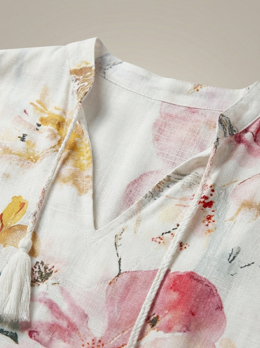 Loran - Midi jurk met bloemenprint dames