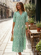 Loran - Midi jurk met bloemenprint dames