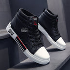 Hoge sneakers heren met veters en stevige zool 5