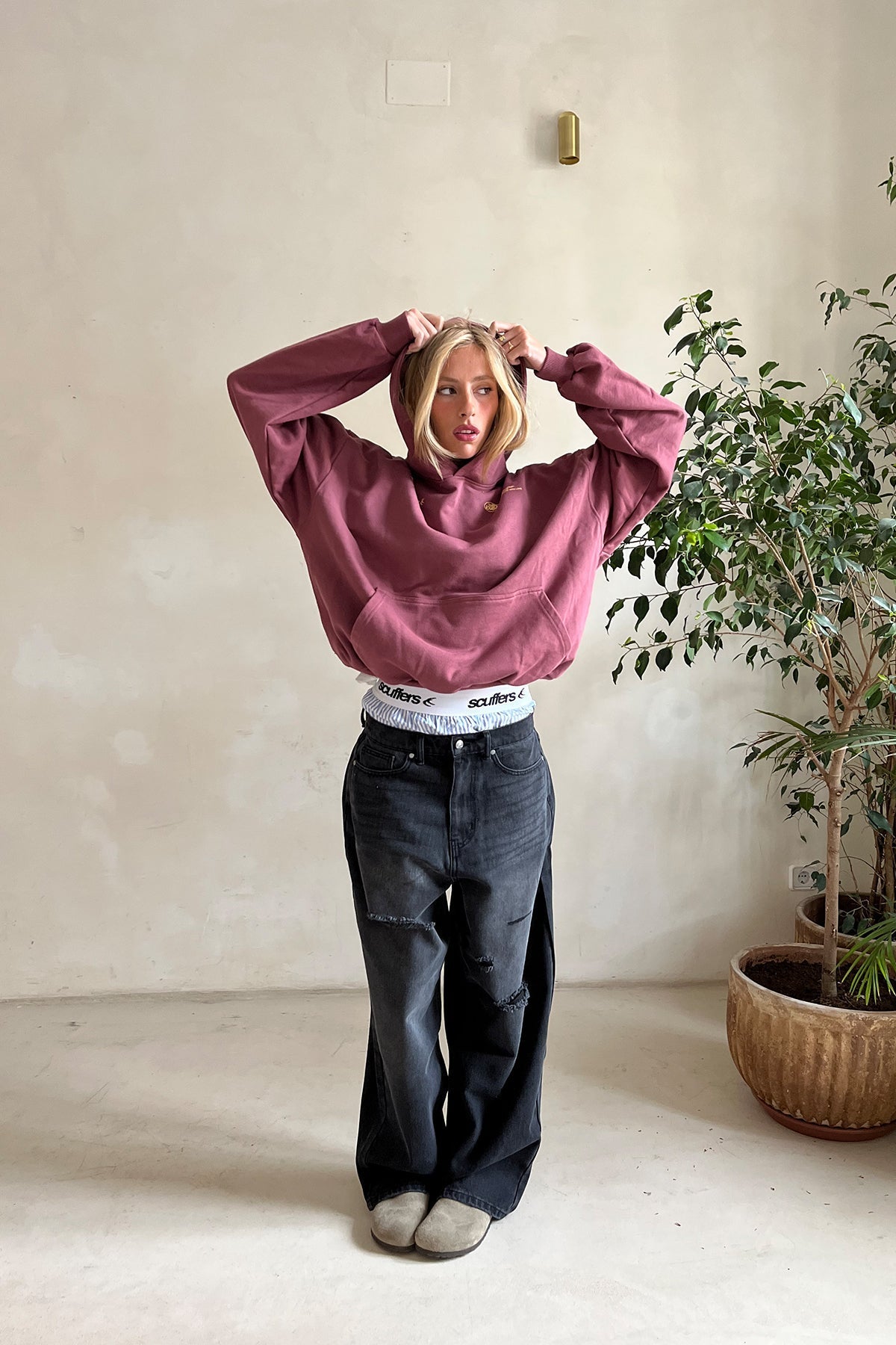 Hoodie dames oversized met capuchon 1