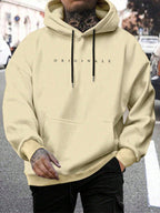 Hoodie heren met capuchon en letterprint 1