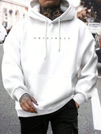 Hoodie heren met capuchon en letterprint 2