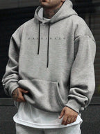 Hoodie heren met capuchon en letterprint 7