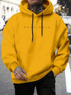 Hoodie heren met capuchon en letterprint 8