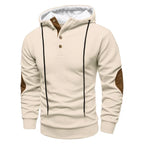 Hoodie heren met knoopsluiting bij de hals 5