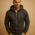 Hoodie heren met rits en verstelbare capuchon 4