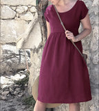 Valeria - Elegante zomerse midi jurk met korte mouwen dames