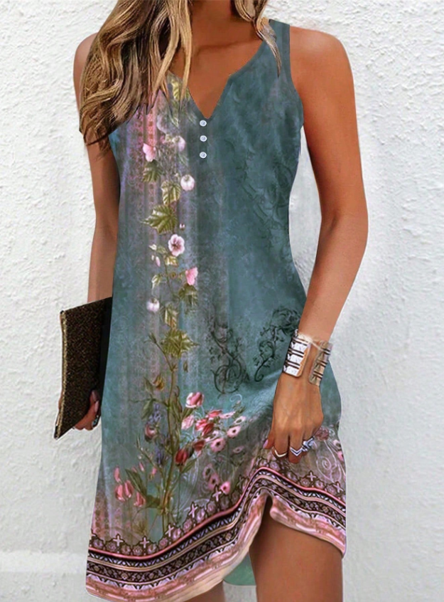 Ilona - Luchtige mouwloze mini jurk dames