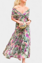 Clémence - Elegante midi jurk met off-shoulder dames
