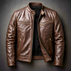 Jas heren met biker-look en slim fit 1