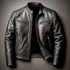 Jas heren met biker-look en slim fit 2