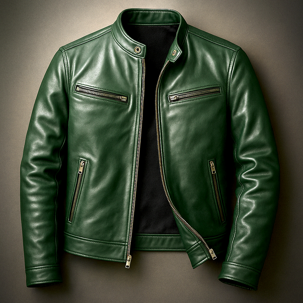 Jas heren met biker-look en slim fit 3