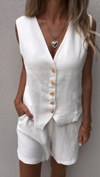Anna - Tweedelige set met gilet dames