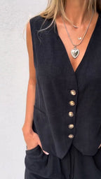 Anna - Tweedelige set met gilet dames