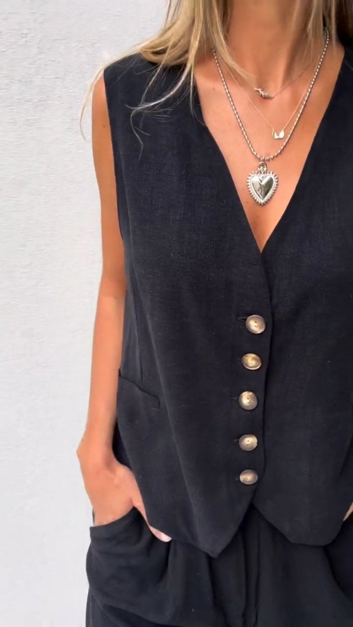 Anna - Tweedelige set met gilet dames
