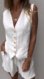 Anna - Tweedelige set met gilet dames