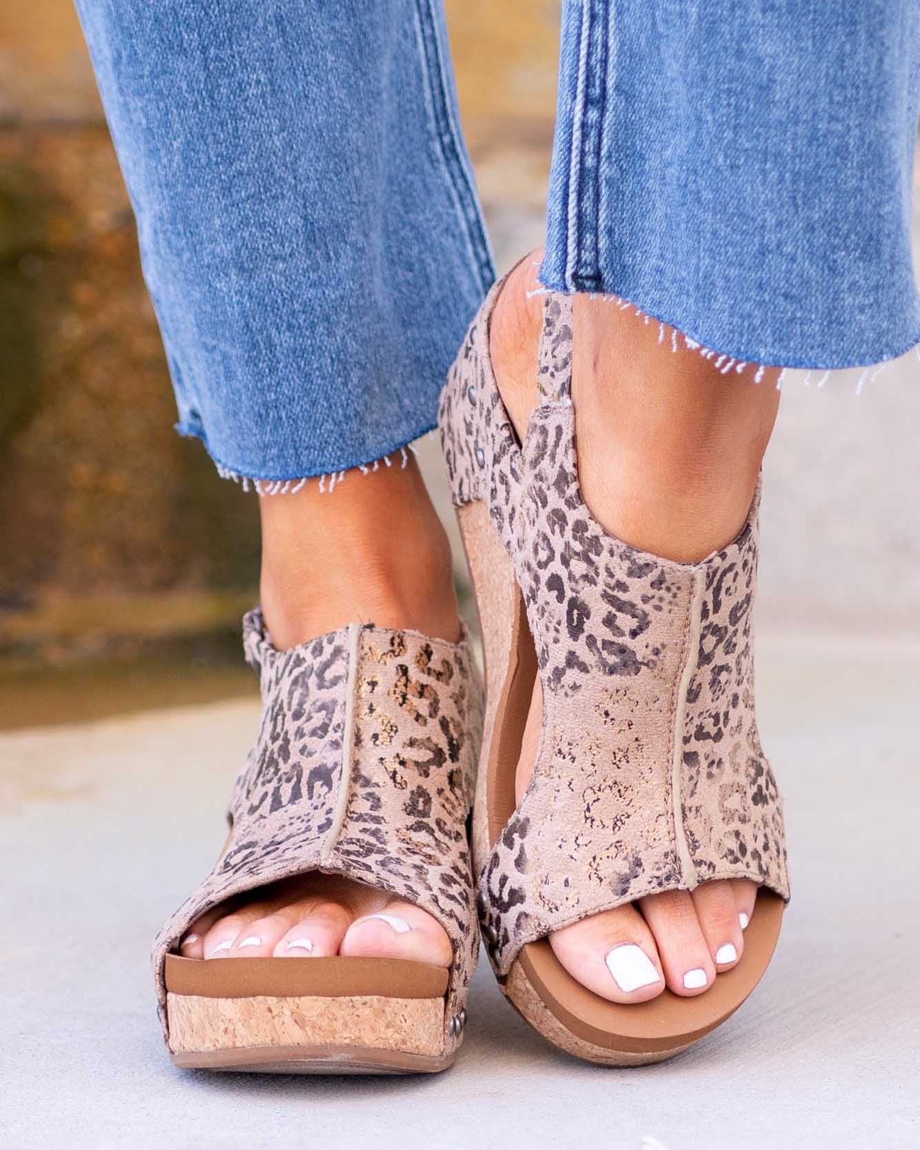 Coline - Sandalen met sleehak dames