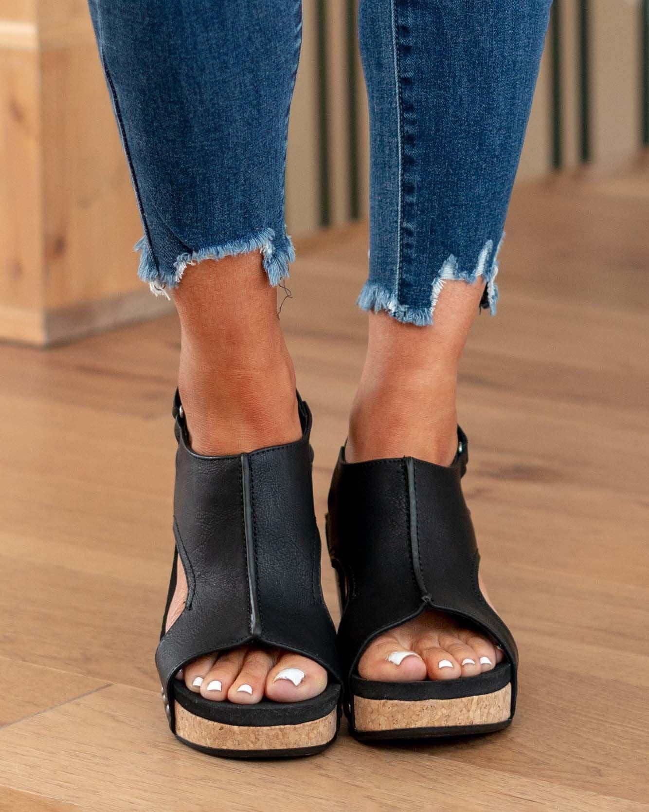 Coline - Sandalen met sleehak dames