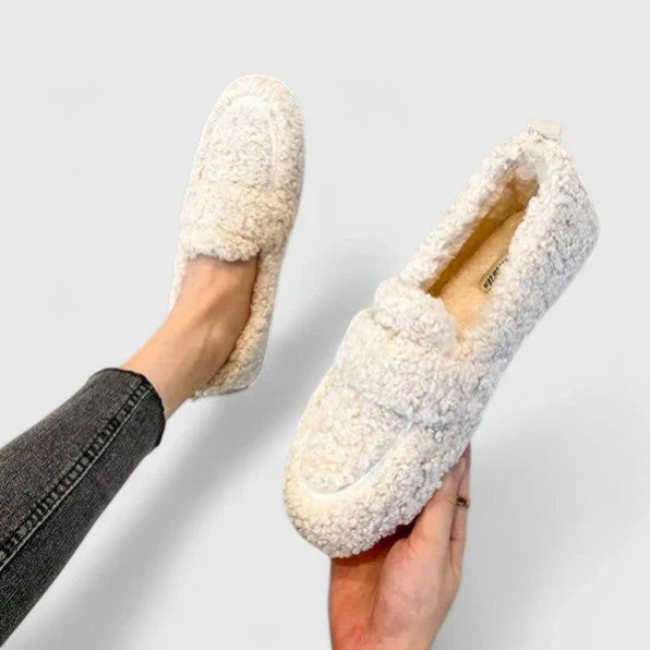 Lamswollen mocassins dames warm en comfortabel voor binnen 1