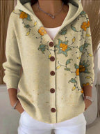 Lang vest dames met capuchon en patchwork 11