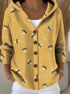 Lang vest dames met capuchon en patchwork 2