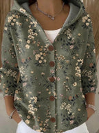 Lang vest dames met capuchon en patchwork 4