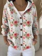 Lang vest dames met capuchon en patchwork 5