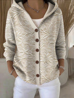 Lang vest dames met capuchon en patchwork 9