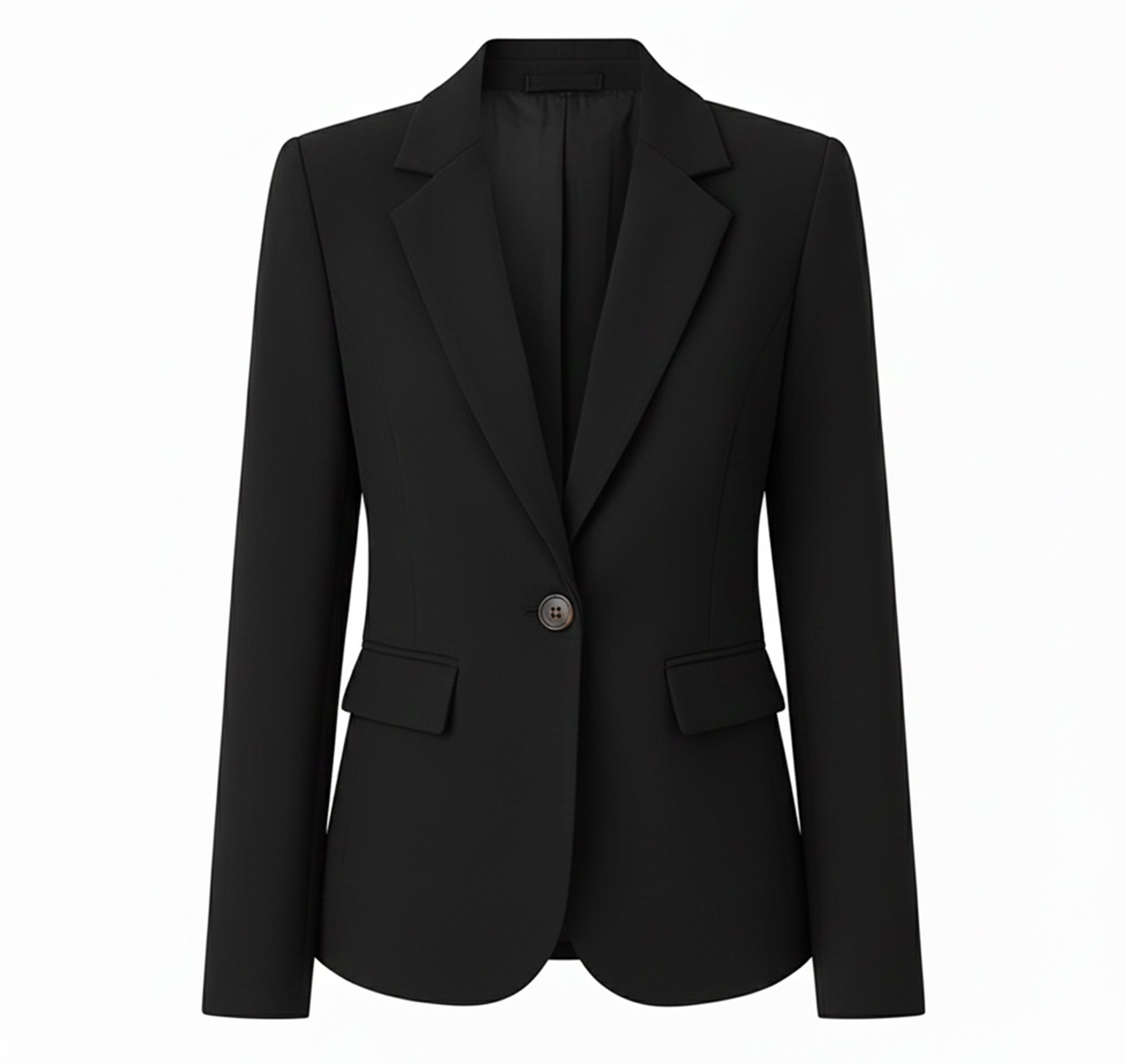 Lange blazer dames met reverskraag en enkele knoop 3