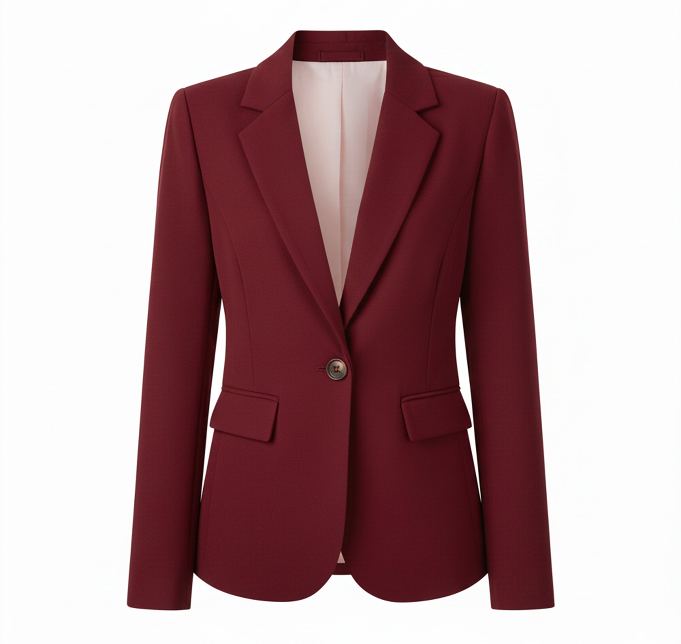 Lange blazer dames met reverskraag en enkele knoop 4