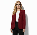 Lange blazer dames met reverskraag en enkele knoop 7