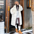 Lange parka winterjas dames met capuchon en zachte voering 5