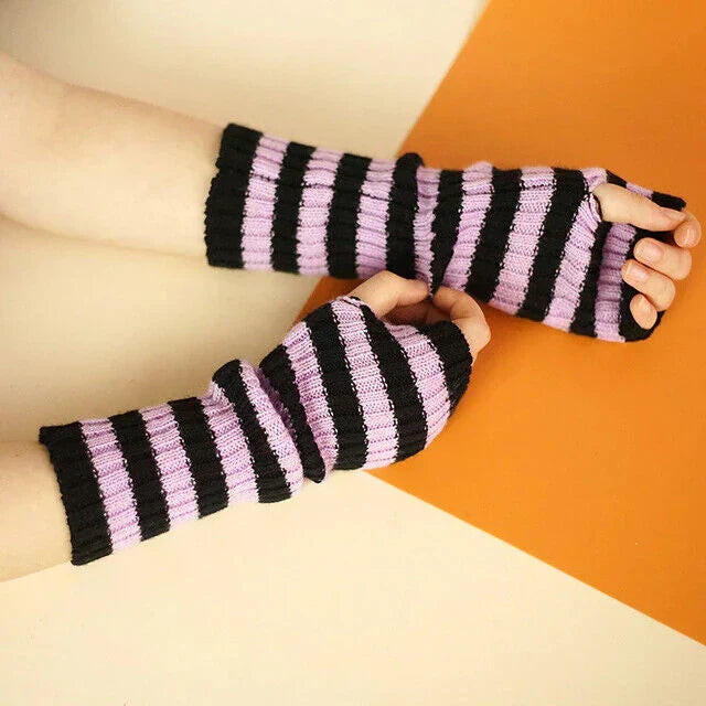 Lange vingerloze handschoenen dames van katoen 4