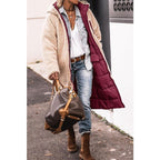 Lange winterjas dames met fleece voering en elegante lijn 12
