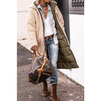 Lange winterjas dames met fleece voering en elegante lijn 14